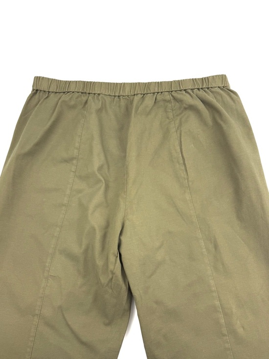 Eileen Fisher Olive Green Cotton Hemp Lantern Ankle Pant Easy Fit - Picture 5 of 12